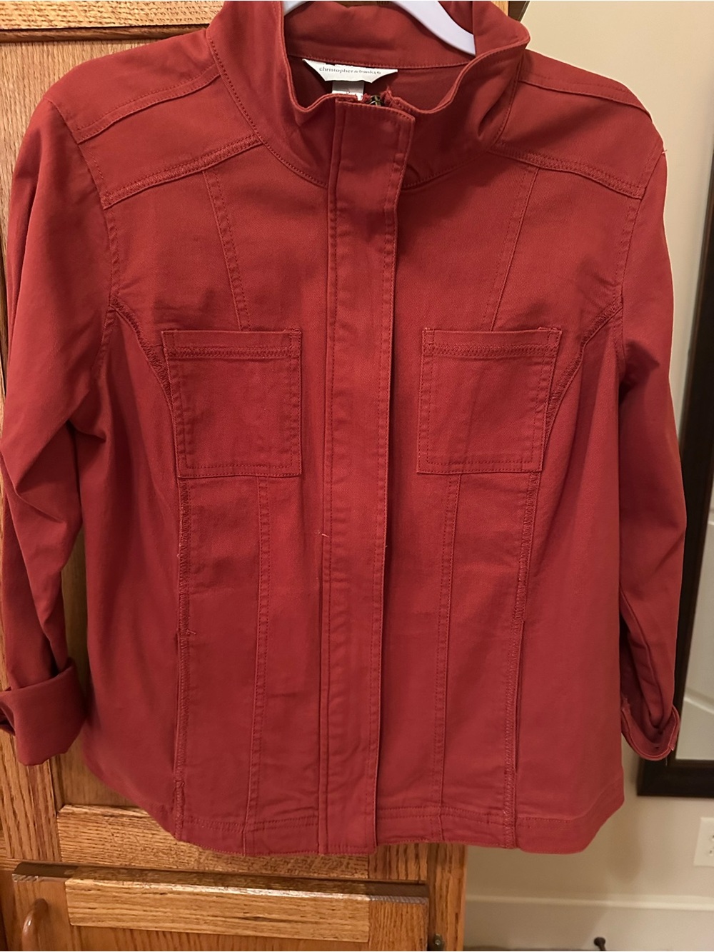 Christopher & Banks Rust Red Utility Jacket - Picture 2 of 7
